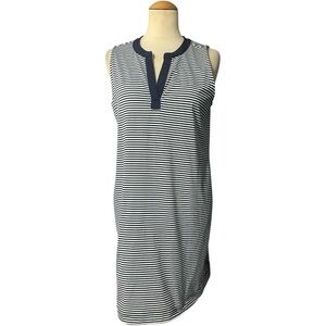 Vineyard Vines V-Neck Stripe Mini Dress Blue Small